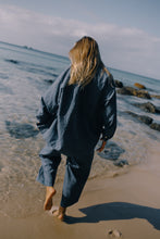 Load image into Gallery viewer, THE YUMI SHIRT - NAVY PINSTRIPE