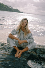 Load image into Gallery viewer, THE CHLOE BLOUSE - WASHED BLUE STRIPE