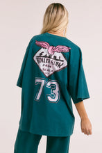 Load image into Gallery viewer, SABBI THE VERY OVERSIZED SKATE DON'T HATE TEE - TEAL