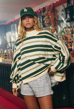 Load image into Gallery viewer, Striped Oversize Crewneck Jumper - Green