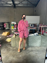 Load image into Gallery viewer, The Kenzi Shirt | Striped Red + Pink