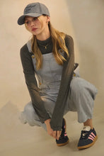 Load image into Gallery viewer, Blue Pinstriped Barrel-Leg Overalls