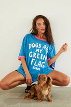 Load image into Gallery viewer, SABBI THE VERY OVERSIZED GREEN FLAG TEE - BLUE