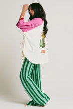 Load image into Gallery viewer, SABBI THE MERMAID SWIM CLUB RAGLAN TEE - MARSHMALLOW & PINK