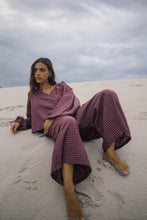 Load image into Gallery viewer, BARE ROAD IVY PANTS in Fig Hemp Check