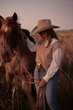 Load image into Gallery viewer, Peter Bill Charlotte Vest Oatmeal
