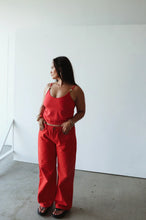 Load image into Gallery viewer, By Billie BAGGY MID RISE JEAN - RED