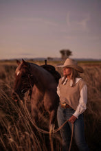 Load image into Gallery viewer, Peter Bill Charlotte Vest Oatmeal
