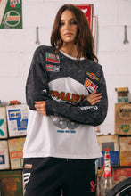 Load image into Gallery viewer, SABBI THE LONG SLEEVE MERMAID RACING TEE - BLACK & WHITE