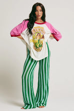 Load image into Gallery viewer, SABBI THE MERMAID SWIM CLUB RAGLAN TEE - MARSHMALLOW & PINK