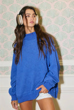 Load image into Gallery viewer, Vintage Wash Oversized Jumper - Royal Blue