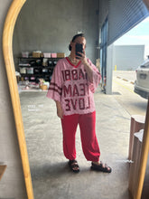 Load image into Gallery viewer, SABBI THE LACE VARSITY JERSEY- PINK