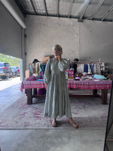 Load image into Gallery viewer, Ticking Stripe Summer Dress Handwoven in Organic Cotton