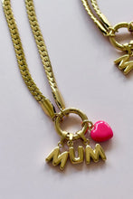 Load image into Gallery viewer, MUM CHARM NECKLACE HOT PINK