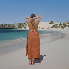 Load image into Gallery viewer, Solstice Chocolate Beach Towel