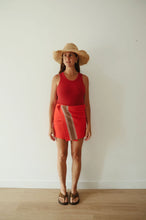 Load image into Gallery viewer, By Billie STRIPE KNIT SKIRT - RED