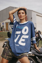 Load image into Gallery viewer, SABBI THE VERY OVERSIZED LOVE REVOLUTION TEE - BLUE