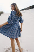 Load image into Gallery viewer, BARE ROAD PALOMA MINI DRESS in Navy Plaid