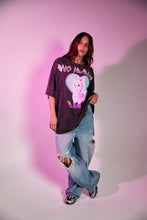 Load image into Gallery viewer, SABBI NO DRAMA LLAMA TEE - BLACK ACID WASH