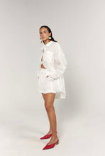 Load image into Gallery viewer, La Bohème Girls Clara Short Blossom Embroidery White