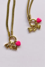 Load image into Gallery viewer, MUM CHARM NECKLACE HOT PINK