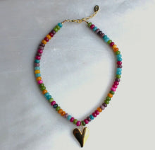 Load image into Gallery viewer, Celine Heart Beaded Necklace
