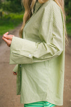 Load image into Gallery viewer, CRACKER DAY ELECTRIC STRIPE SHIRT - LIME