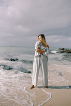 Load image into Gallery viewer, THE CHLOE BLOUSE - WASHED BLUE STRIPE