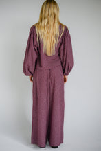 Load image into Gallery viewer, BARE ROAD ELLA WRAP TOP in Fig Hemp Check