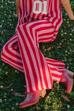 Load image into Gallery viewer, SABBI THE KNIT STRIPE BEACH PANTS - RED STRIPE