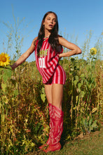 Load image into Gallery viewer, SABBI THE KNIT STRIPE BIKE SHORTS - RED & PINK