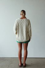 Load image into Gallery viewer, By Billie CROCHET KNIT CARDIGAN - CREAM