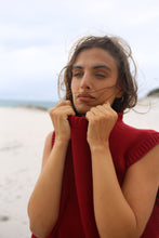 Load image into Gallery viewer, BARE ROAD CECILIA KNIT VEST in Cherry