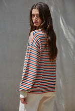 Load image into Gallery viewer, Knit Sweater Striped Cotton Crew Neck
