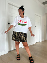 Load image into Gallery viewer, Washed Leopard Printed Denim Skirt