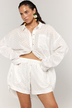 Load image into Gallery viewer, La Bohème Girls Clara Short Blossom Embroidery White