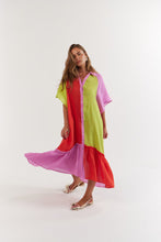 Load image into Gallery viewer, La Bohème Girls Moxie Midi Dress Candy Stripe