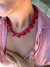 Load image into Gallery viewer, Heart Bead Necklace - Red