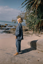 Load image into Gallery viewer, THE YUMI SHIRT - NAVY PINSTRIPE
