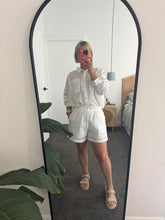 Load image into Gallery viewer, La Bohème Girls Clara Short Blossom Embroidery White