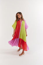 Load image into Gallery viewer, La Bohème Girls Moxie Midi Dress Candy Stripe