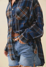 Load image into Gallery viewer, Plaid Flannel Shirt - Navy