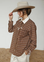 Load image into Gallery viewer, FAR MER By Whitney HOMESTEAD CHECK BOYFRIEND BUTTON UP