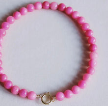 Load image into Gallery viewer, Natural Stone Bead Necklace - Fuchsia