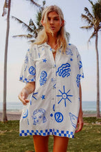 Load image into Gallery viewer, Blue Bae Shirt Dress
