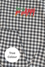 Load image into Gallery viewer, SABBI THE BE HAPPY GINGHAM PADDED BOMBER