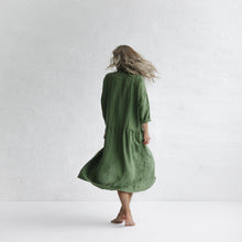 Load image into Gallery viewer, Oversized Linen Dress - Olive
