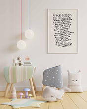Load image into Gallery viewer, 'I CAN DO ANYTHING' CHILDHOOD AFFIRMATIONS PRINT- VARIOUS SIZES