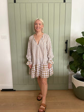 Load image into Gallery viewer, Oliver Dress - Natural Gingham