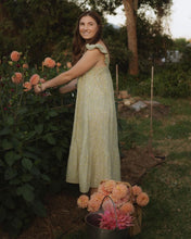 Load image into Gallery viewer, Oak Meadow Frill Tea Midi Dress in Sage